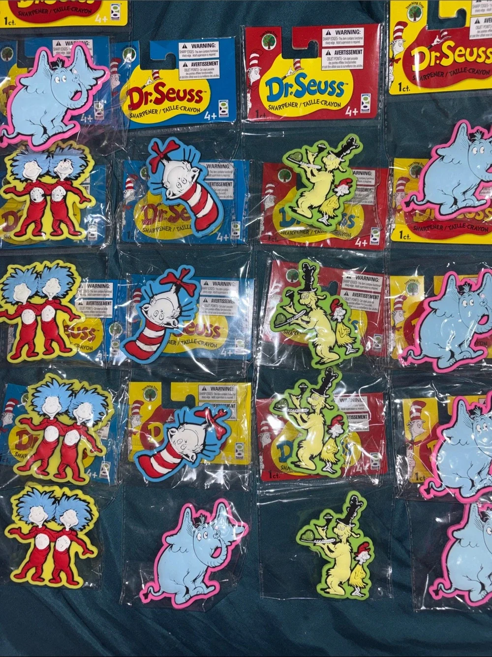 Dr. Seuss Party Favor / School supplies 8+ lbs colors, sharpeners, stickers, etc